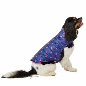 NWT TOP PAW Purple Pink POLKA DOT Girl DOG PUFFER VEST COAT JACKET medium
